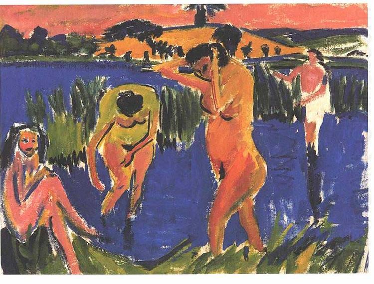 Ernst Ludwig Kirchner Four bathers china oil painting image